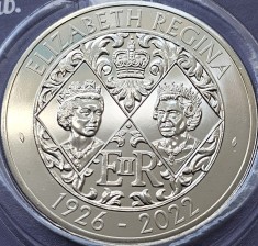 5 pounds 2022 Marea Britanie, Charles III Life and legacy of the Queen, Brilliant uncirculated, Coincard, km#2198