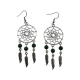 Cumpara ieftin Cercei candelabru Dreamcatcher cu malachit