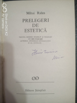 Prelegeri de estetica-Mihai Ralea foto