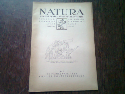 REVISTA NATURA NR.2/1930 foto