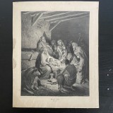 Nașterea lui Iisus, litografie de Gustav Dore, cca. 1880