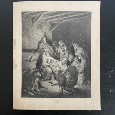 Nașterea lui Iisus, litografie de Gustav Dore, cca. 1880