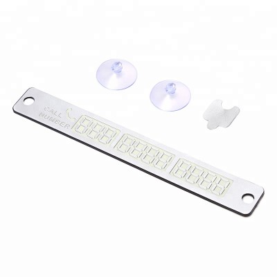 Placa numar telefon fosforescent parcare temporara pentru parbriz, culoare gri - Motor Starter 000 foto