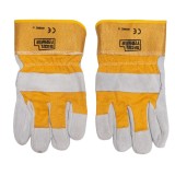 Manusi de lucru din piele Micul Fermier, marimea 10, gri/galben