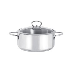 Cratita cu capac din sticla Kulinaria Metalac, inox, 16cm, 1.4l