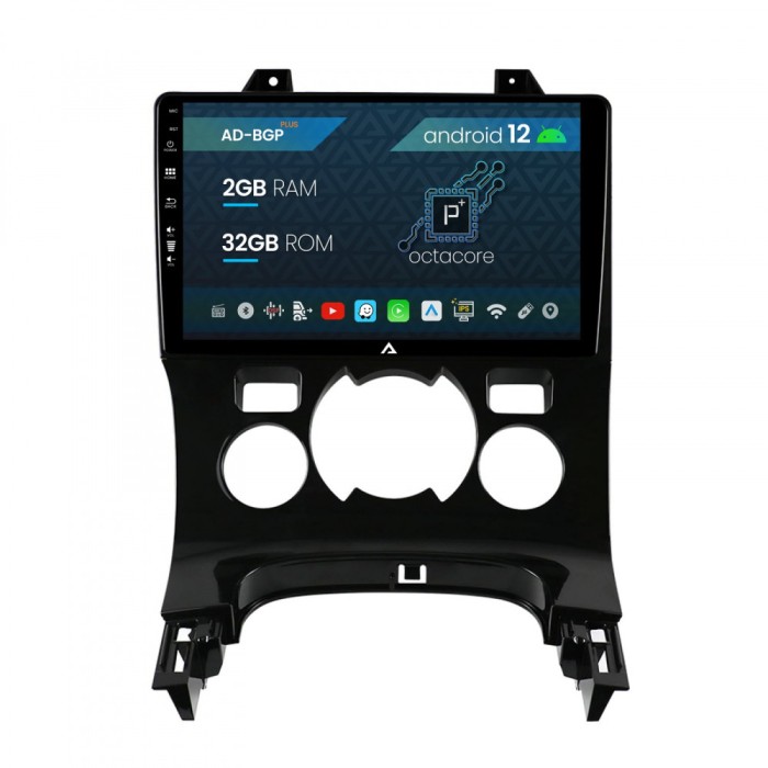 Navigatie Peugeot 3008 5008, Android 12, P-Octacore 2GB RAM + 32GB ROM, 9 Inch - AD-BGP9002+AD-BGRKIT259