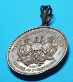 Medalie veche ante 1900 cu dedicatie Societatea de Tir Archebuza - premiul 3