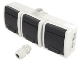 Conector alimentare AC 250V, 16A, IP55 pentru perete - 2P+PE