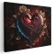 Tablou inima cu ornament floral creativ 1678 Tablou canvas pe panza CU RAMA 60x90 cm