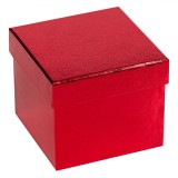 Cutie Ambalaj, Model 1.03l, Capacitate 1.03l, Culoare Roșu Metalizat, Material H&acirc;rtie, Dimensiuni 10.7x10.7x9cm, Oem
