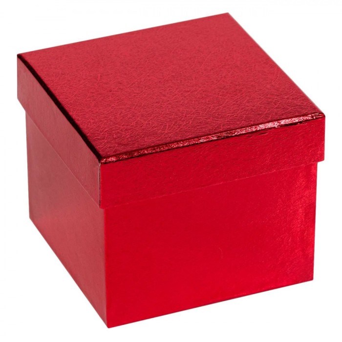 Cutie Ambalaj, Model 1.03l, Capacitate 1.03l, Culoare Roșu Metalizat, Material H&acirc;rtie, Dimensiuni 10.7x10.7x9cm
