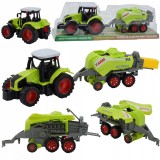 Tractor cu propulsie manuală și presă cu balot &ndash; set fermă, 3 piese