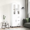 VidaXL Dulap &icirc;nalt, alb, 69,5x34x180 cm, lemn compozit
