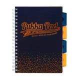 Caiet cu spirala si separatoare Project Book Blush, B5, matematica, albastru