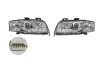 Set faruri tuning AUDI A6 (C5), 06.2001-01.2005, Taiwan, partea stanga+dreapta, pozitie pe LED;tip bec H1+H1; manual; transparent, argintiu;