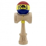 Kendama Originala,Tricolor Edition Vampir Dracula, Super Sticky cu Cupe Mari KING SIZE V3, Rulment Metalic si Gaura in Baza ,18 cm, Ata 55 cm