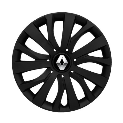 Set 4 capace roti 15 inchi (R15) compatibile RENAULT, Model - 345 Black foto
