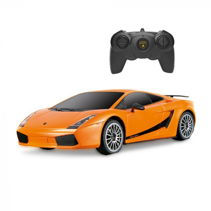 MASINA CU TELECOMANDA LAMBORGHINI PORTOCALIU CU SCARA 1 LA 24 SuperHeroes ToysZone