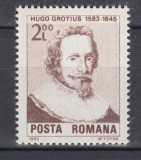 ROMANIA 1983 LP 1075 - 100 DE ANI NASTEREA HUGO GROTIUS MNH, Nestampilat