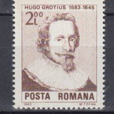 ROMANIA 1983 LP 1075 - 100 DE ANI NASTEREA HUGO GROTIUS MNH