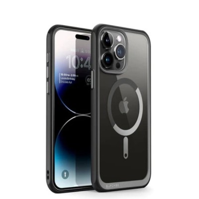 Husa pentru iPhone 16 Pro - Supcase Unicorn Beetle Slim Clear MagSafe - Black foto