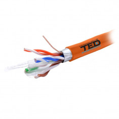 Cablu FTP Ted Electric LSZH, categoria 6, cupru, 0.56 mm, 305 m foto