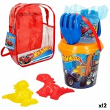 Set Jucarii Plaja Hot Wheels, 12 Piese, Polipropilena, Diametru 18cm, Baieti 18 Luni+