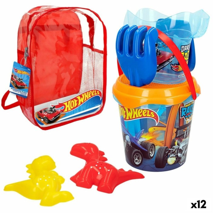 Set de jucării de plajă Hot Wheels &Oslash; 18 cm polipropilenă (12 Unități)