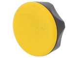 Buton de reglare tehnopolimer cu capac galben 45mm