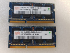Memorie RAM laptop Hynix 2 GB 1066 MHz PC3-8500 DDR3 - poze reale foto