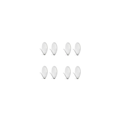 Set 8 agatatori cuier autoadezive, inox, ovale Sepio foto
