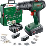 Bosch UniversalImpact 18V + SystemBox - Masina de gaurit si insurubat cu percutie cu 2 acumulatori Li-Ion 18 V 1.5 Ah 34 Nm led iluminare valiza plast