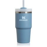 Stanley Quencher H2.O FlowState&trade; Tumbler pahar din oțel inoxidabil cu pai mic Indigo 600 ml