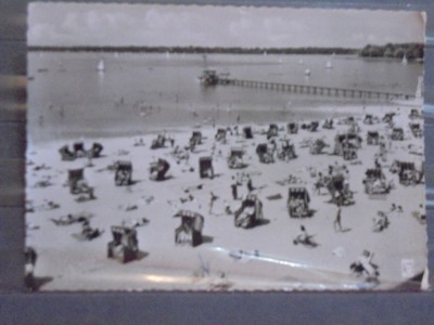 GERMANIA - BERLIN, STRANBAD WANNSEE -1958- PLAJA CU CABINE PT. DOAMNE LA BROZAT foto