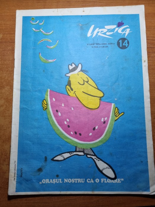 revista umoristica urzica - 31 iulie 1972