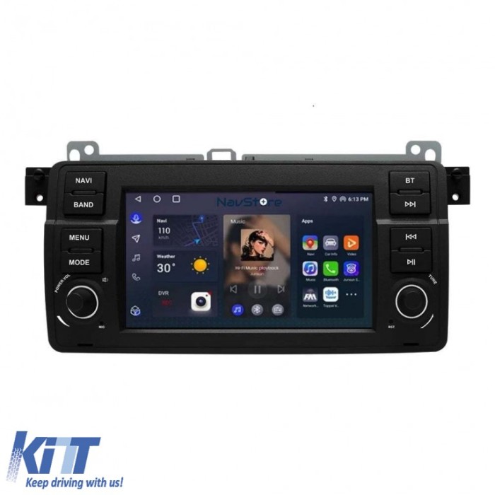 Navigatie Android Dedicata BMW Seria 3 E46 (1998 - 2006), 7Inch, 4Gb Ram, 64Gb Stocare, Bluetooth, WiFi, Carplay Performance AutoTuning