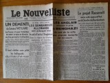 ZIARE VECHI- Le Nouveliste 1941 - al doilea Război mondial.