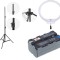 Kit lumina continua Lampa Yongnuo YN608 3200K-5500K+2x Acumulatori Dste NP F+incarcator+stativ