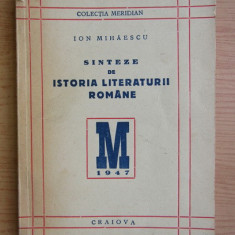 Ion Mihaescu - Sinteze de istoria literaturii romane (1947)