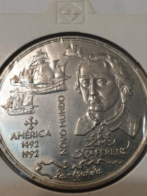F2 Portugalia 200 escudos 1992/ Discovery of America in 1492/UNC foto