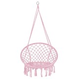 Hamac brazilian, tip scaun, Springos, roz, max 150kg, 79x80x120 cm