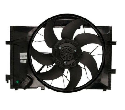 GMV radiator electroventilator Mercedes Clasa C (W203), 2000-2007, C180 Kompressor, motor 1.8 compressor, benzina, 600 W; 480; 4 pini; cu modul de co foto