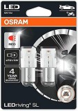 Set 2 LED P21 5W 12V Osram Red Blister, OSRAM&reg;