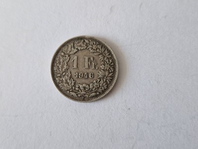 Elvetia 1 Francs 1946 Argint foto