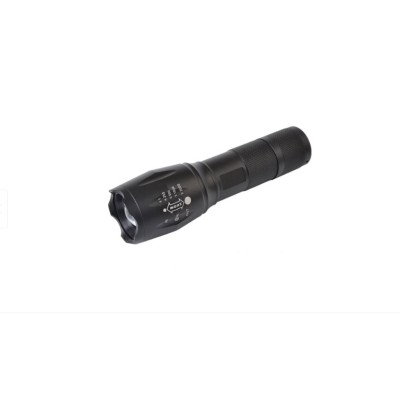 Lanterna tactica cu LED, model XML-T6 cu functie telescopica de ZOOM si becuri CREE, neagra foto
