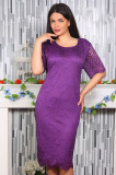 Rochie Dantela Samira Mov - 48Marimea