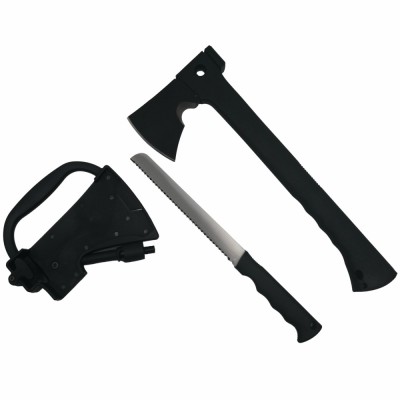 Topor Survivor DEPOX&amp;reg;, Futuristic Survival, otel inoxidabil, negru, 35.5 cm, teaca inclusa foto