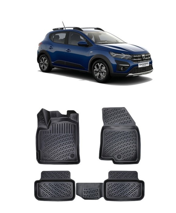 Set Covorase Auto Cauciuc Dacia Sandero Stepway Comfort 2020-2023
