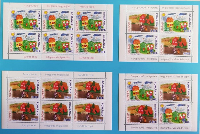 TIMBRE ROMANIA 2006 LP1718a+1718 c EUROPA -INTEGRAREA EMIGRANTILOR MNH**
