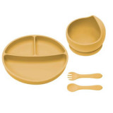 Set pentru diversificare din silicon Basic, 6 luni+, Honey, Appekids